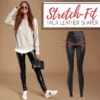 Stretch-Fit imiteret læder Shaper