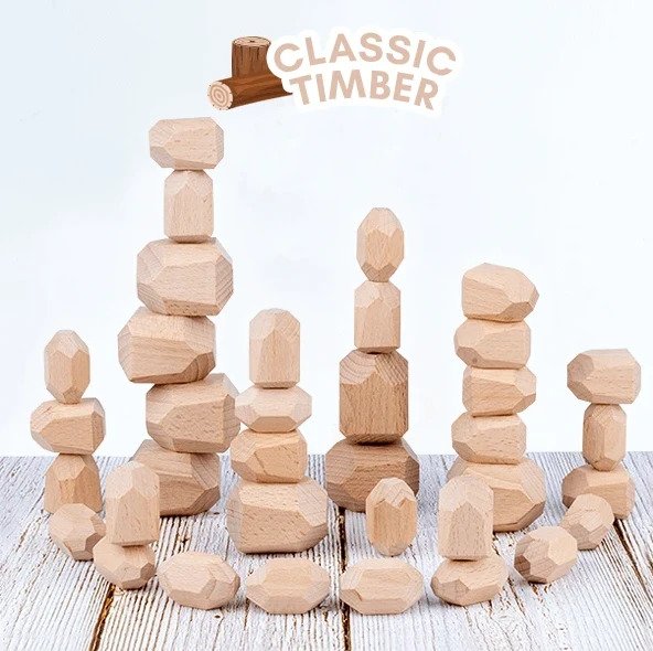 Træsten stabelblokke - Image 4