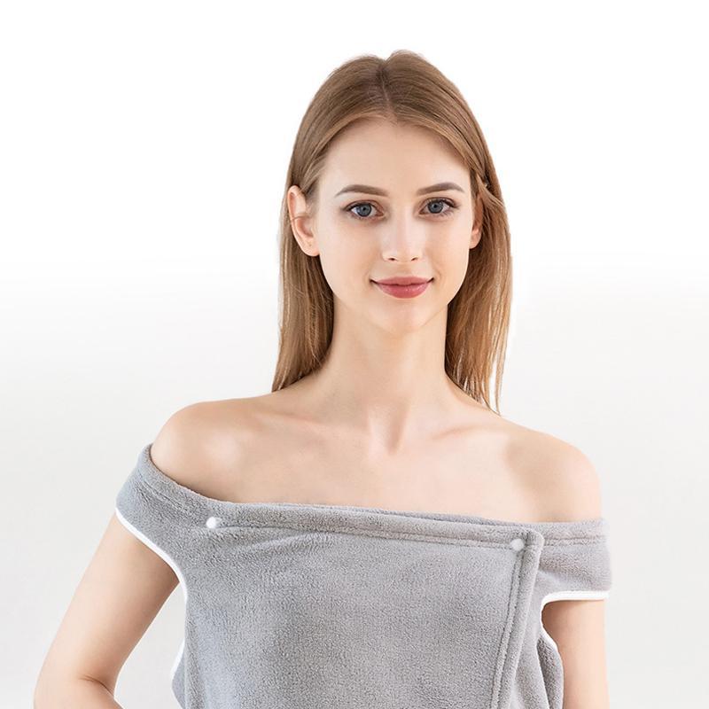 Kvinder Quick Dry Bærbare Microfiber plys badekåber - Image 4