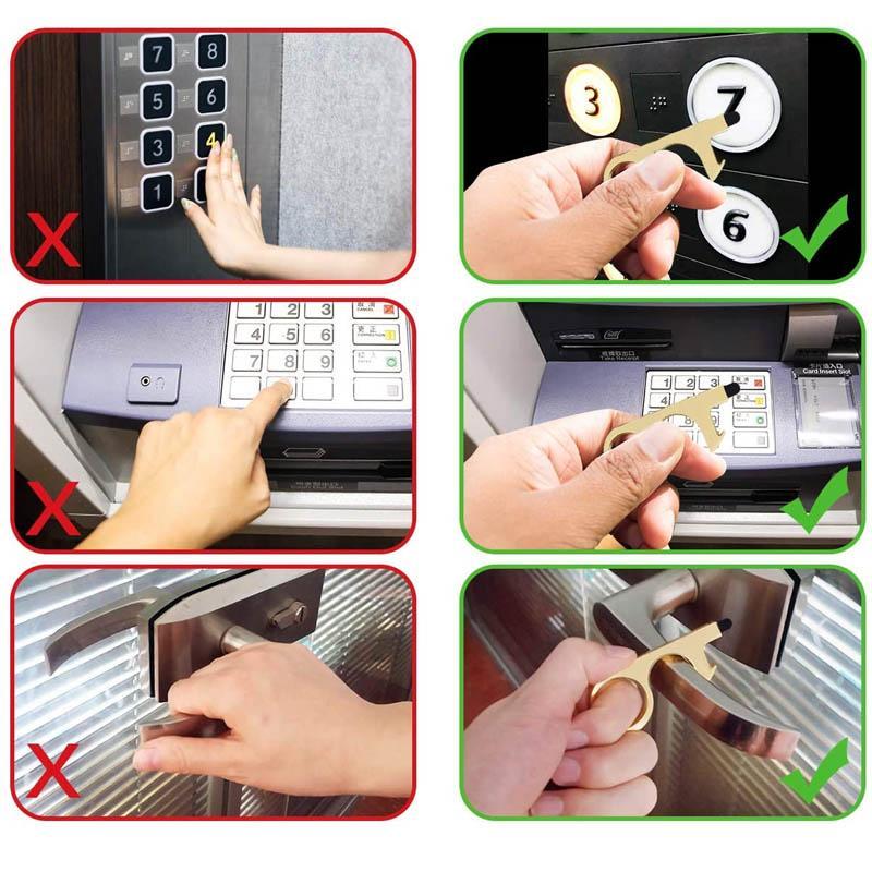 No Touch døråbnerværktøj med nøglering vedhæng - Image 7