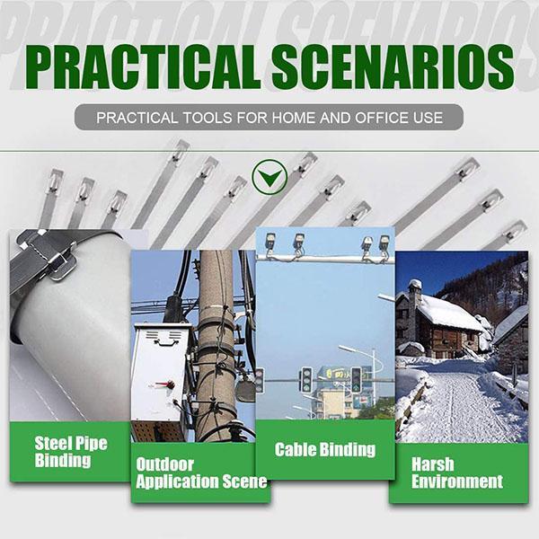 100 STK Multi-Purpose låsekabel Metal lynlåse - Image 7