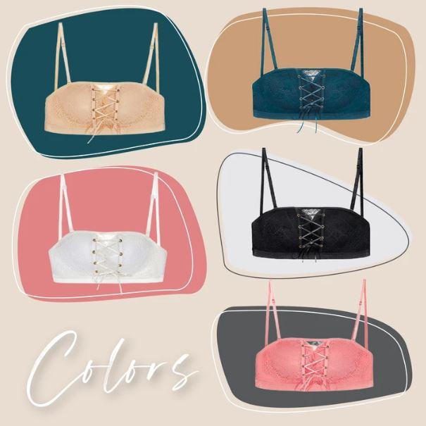 Blonde Bandeau Snøre Push Up BH - Image 7