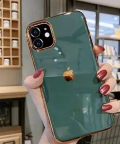 Luksus galvaniseret bumper blankt cover med logo til iphone