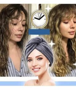 Hurtigttørrende hårhåndklæde