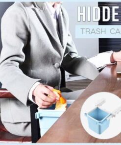 Skraldespand i skuffen under bordet